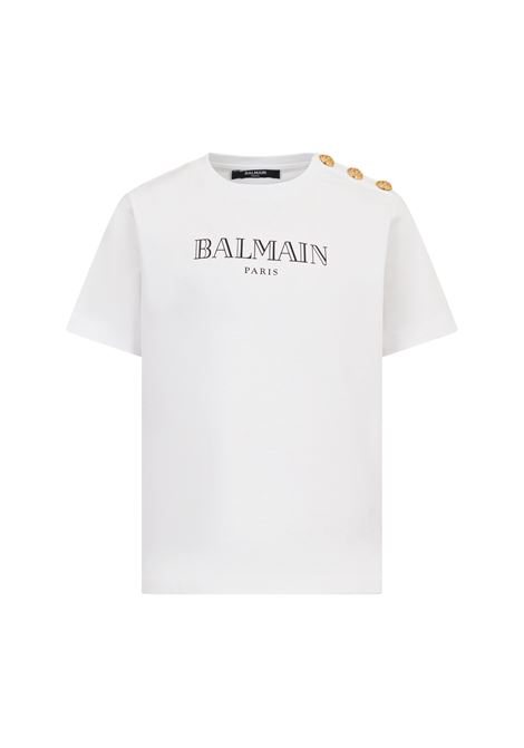 T-shirt con logo BALMAIN KIDS | BZ8H51 Z3672100NE